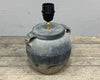 Small rustic grey pot lamp