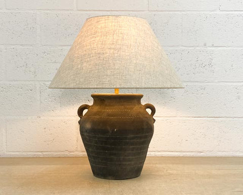 Elegant grey  table lamp