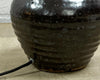 Brown round pot lamp