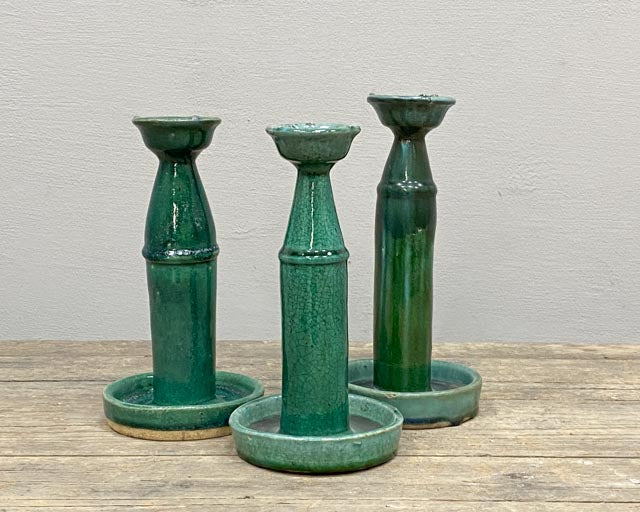 Antique candle holders - oil lamps