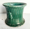 Green glazed planter pot
