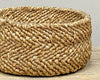 Old basket woven from corn leaves
