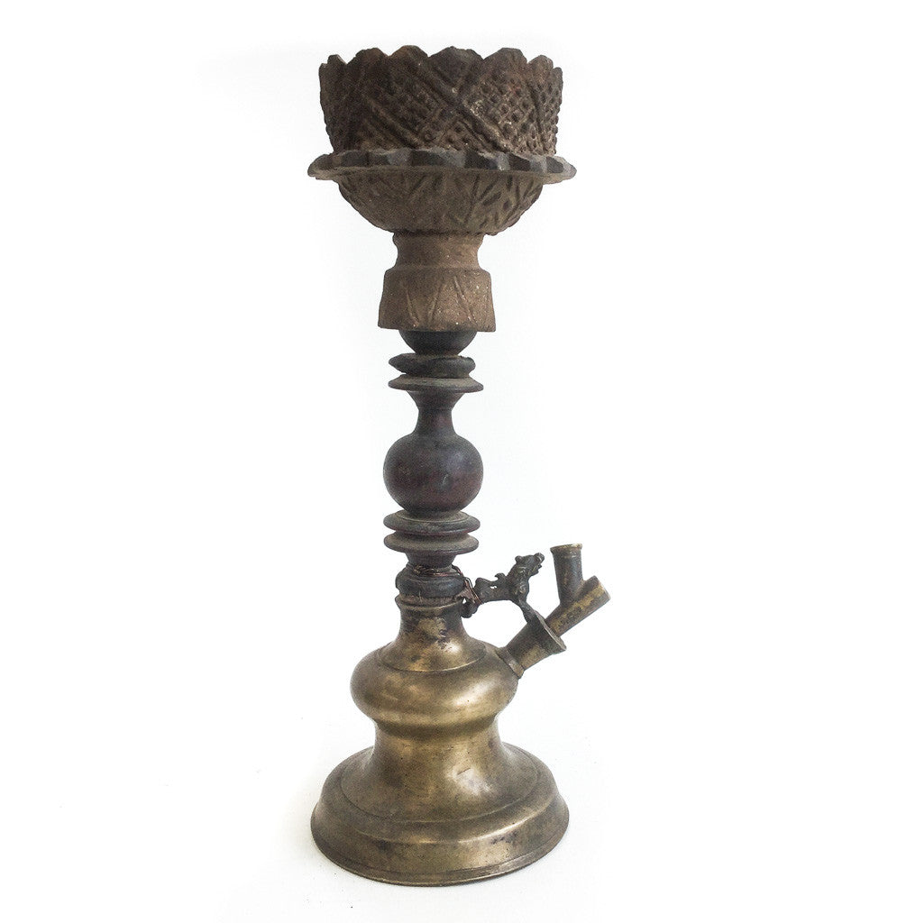 Nepalese bronze waterpipe (Hookah)