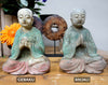 Antique Asian decorations - Small wooden monk statues