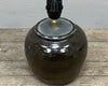 Brown round pot lamp
