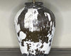 Small rice wine jar pottery table lamp