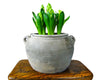 Grey vintage planter pot